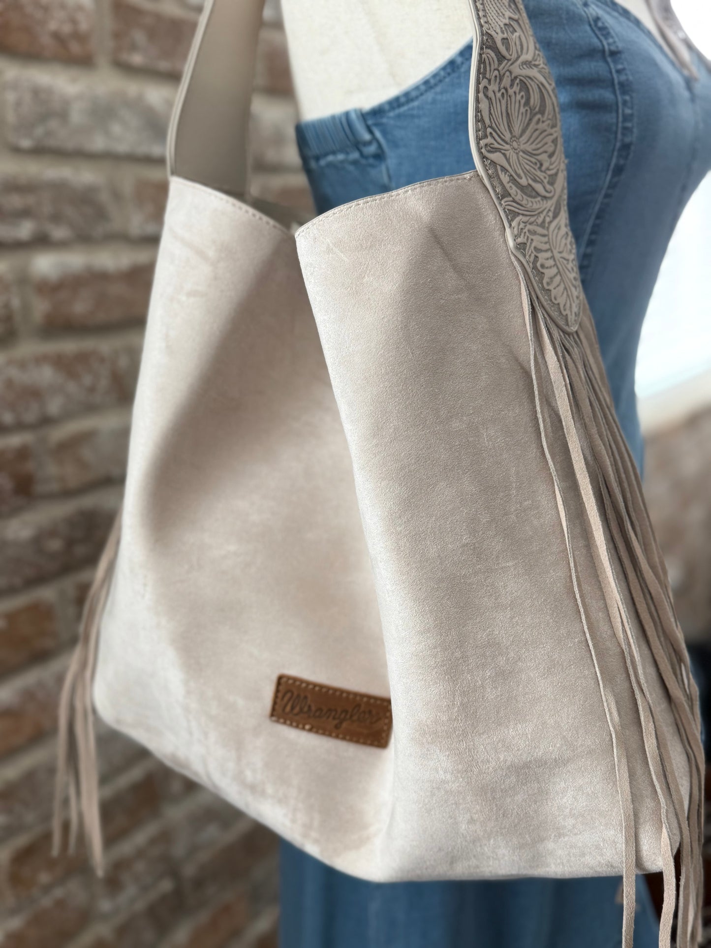 The Hobo Fringe Suede Bag