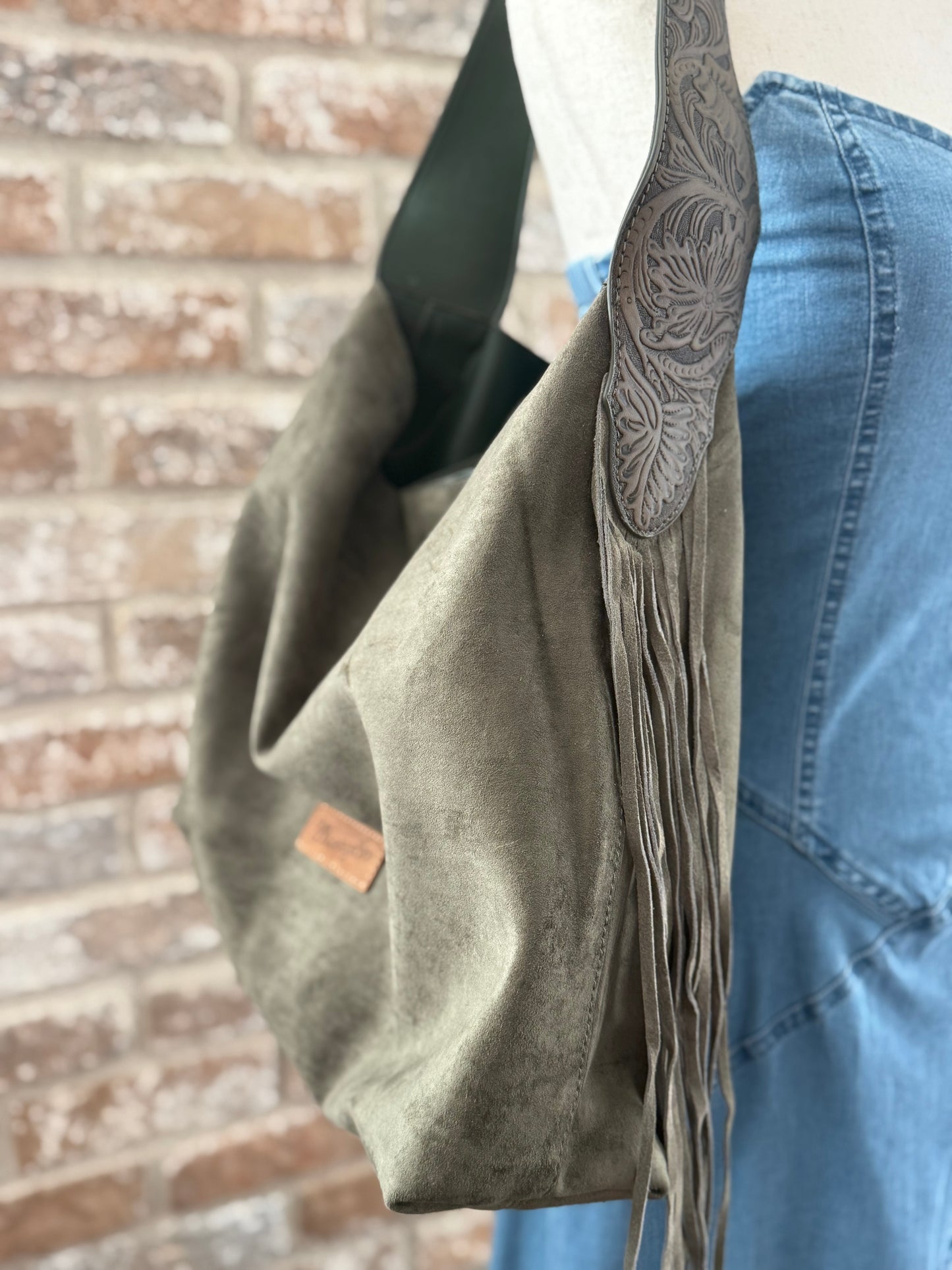 The Hobo Fringe Suede Bag