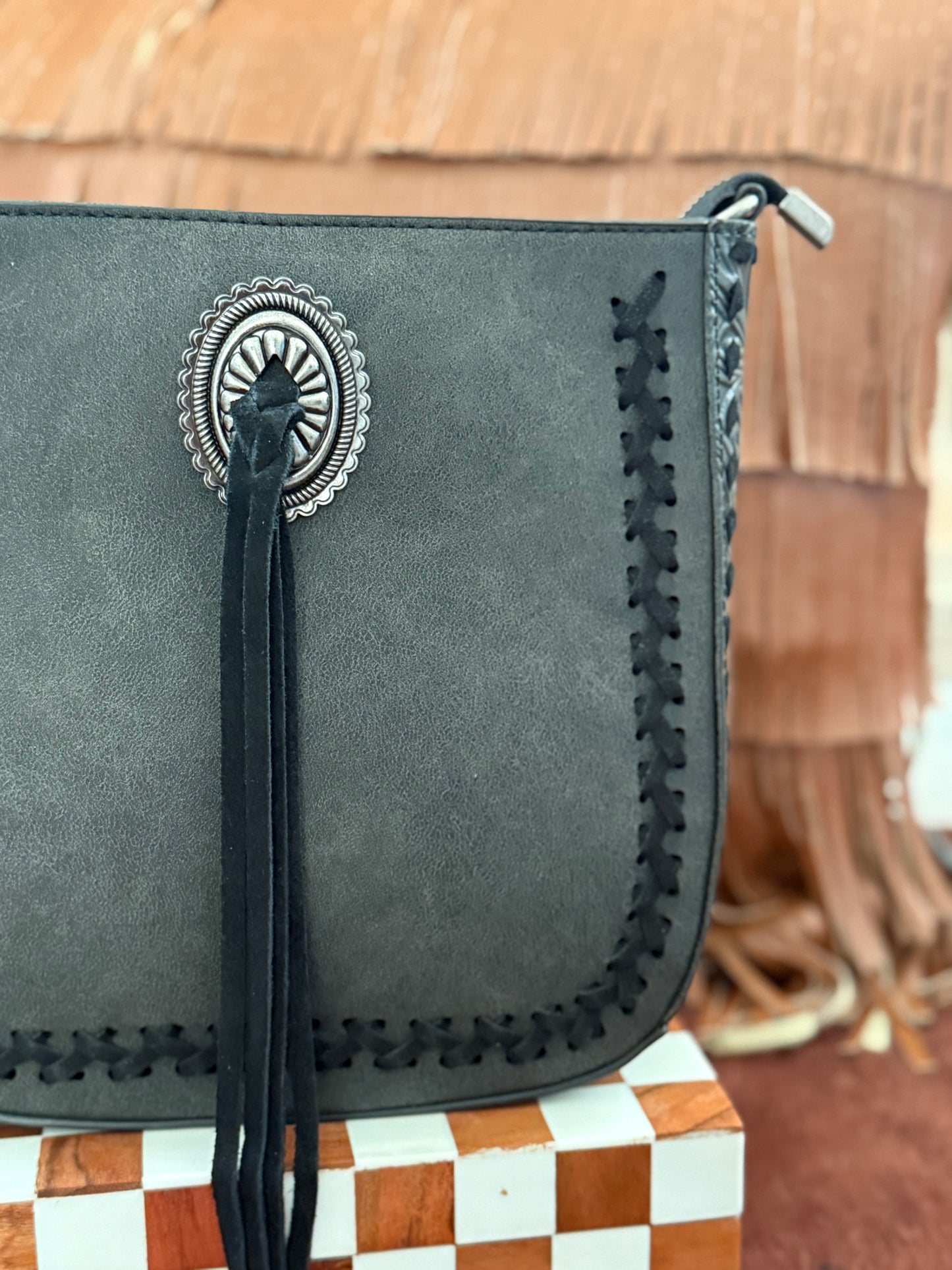 The Tooled Concho Crossbody