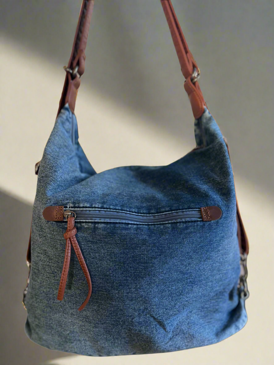 Wrangler Tooled Denim Crossbody Handbag