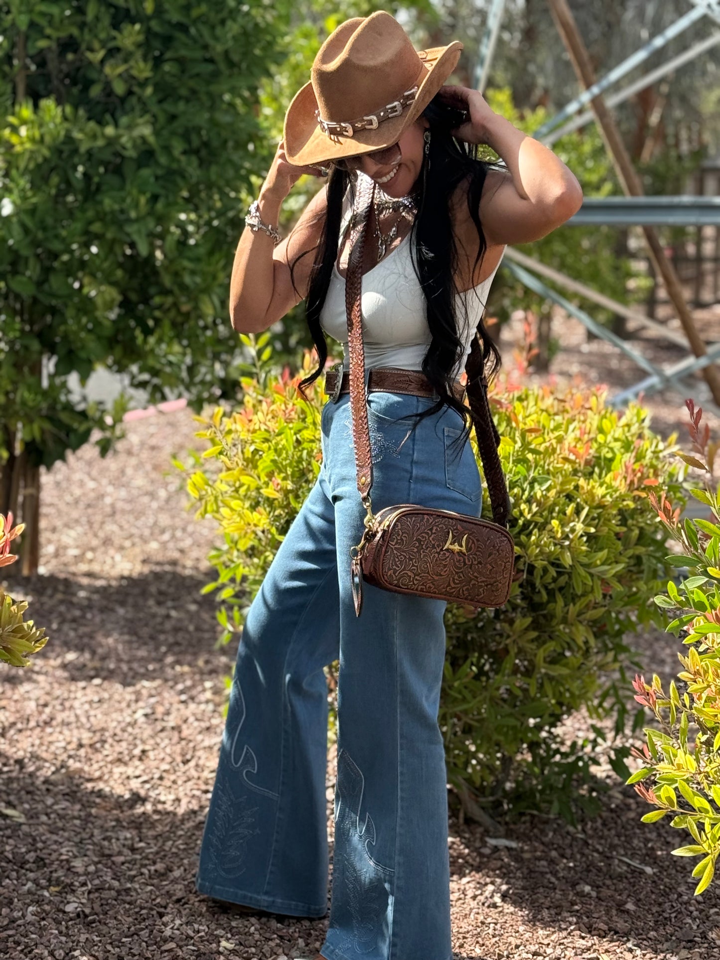 Desperado Boot Stitch Embroidered Flare Jeans