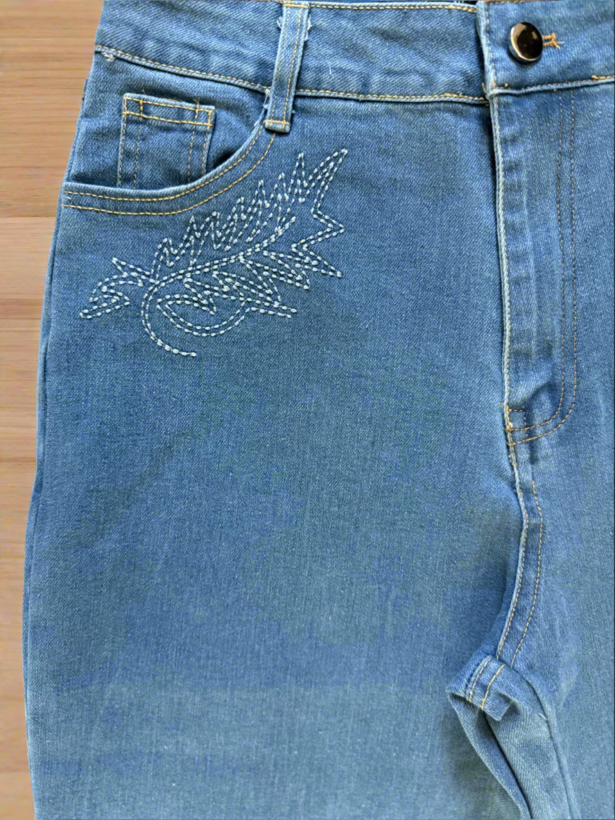 Desperado Boot Stitch Embroidered Flare Jeans