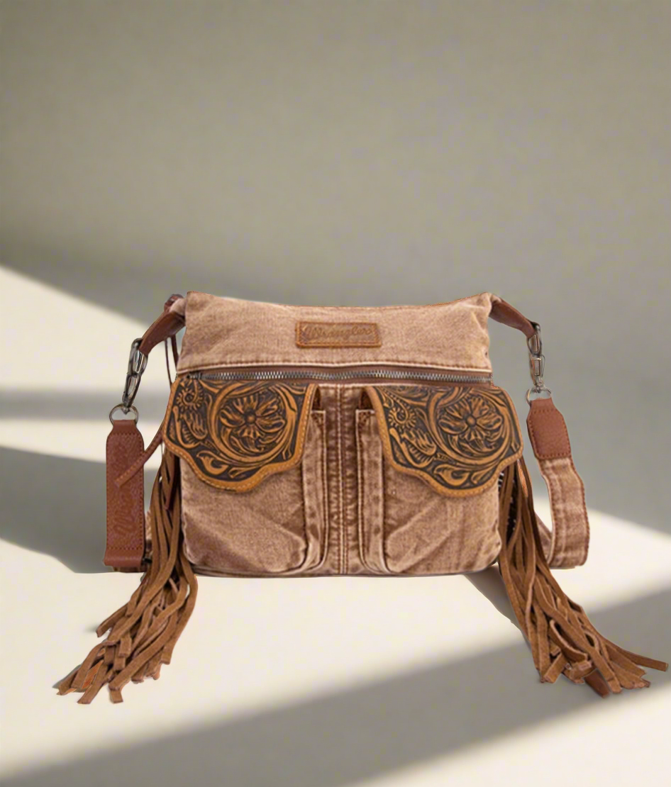 Jean Tooled Crossbody Handbag