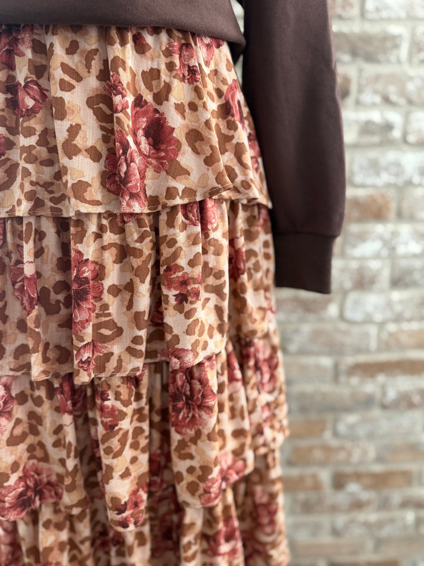 The Rosa Salvaje Tiered Ruffle Maxi Skirt