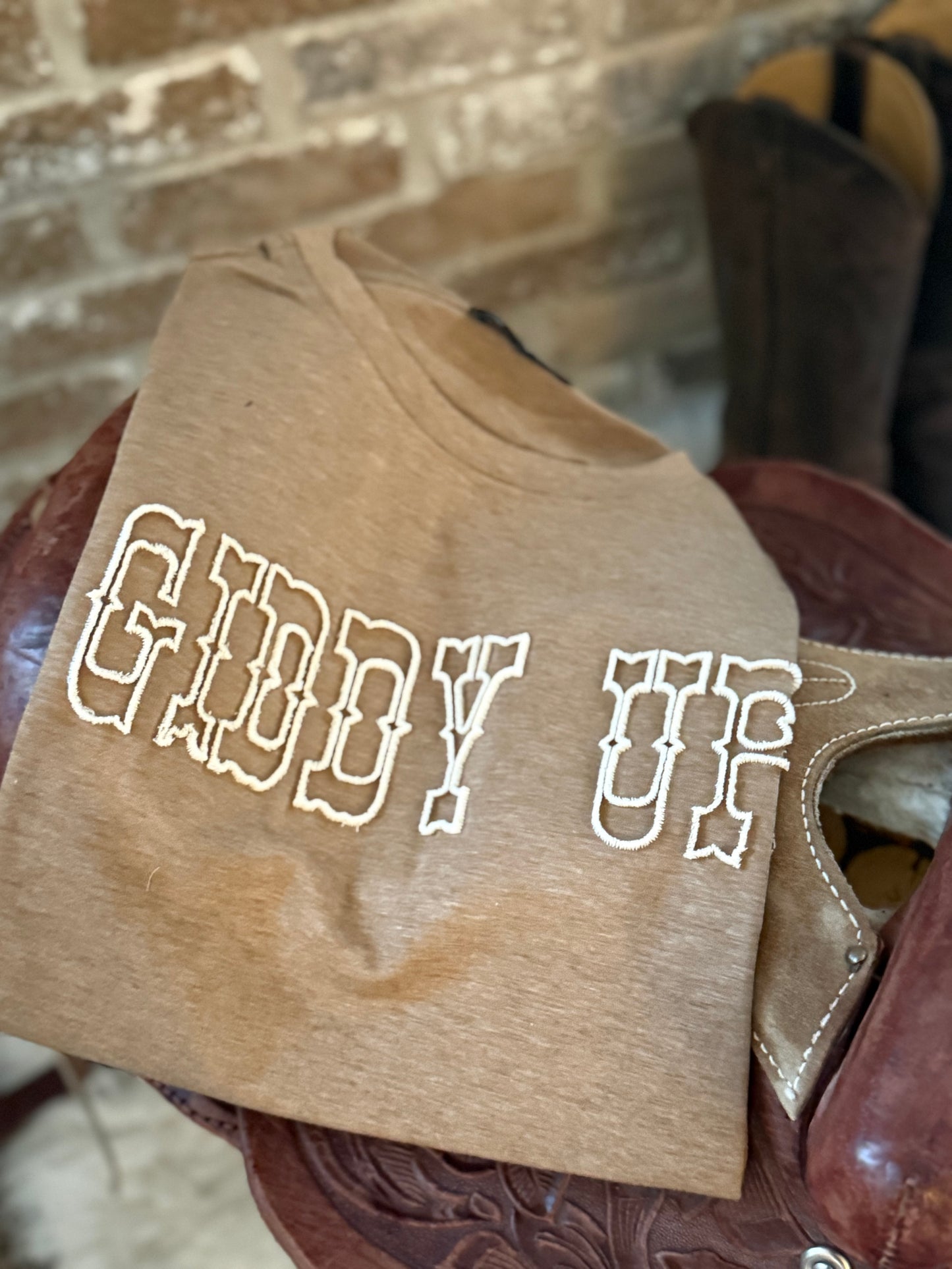 GIDDY UP Embroidered Tee