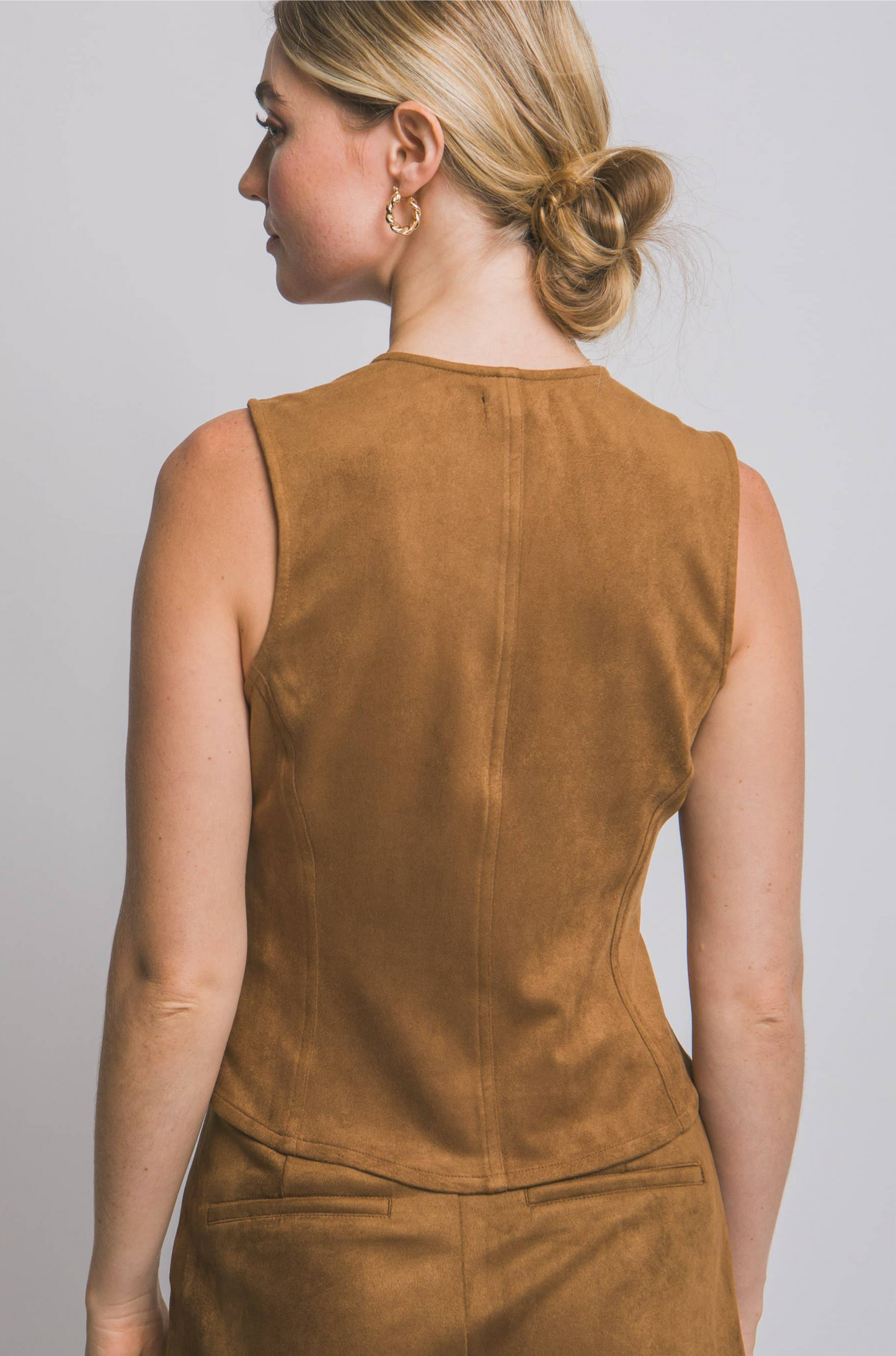 Saddle Button Up Vest Top