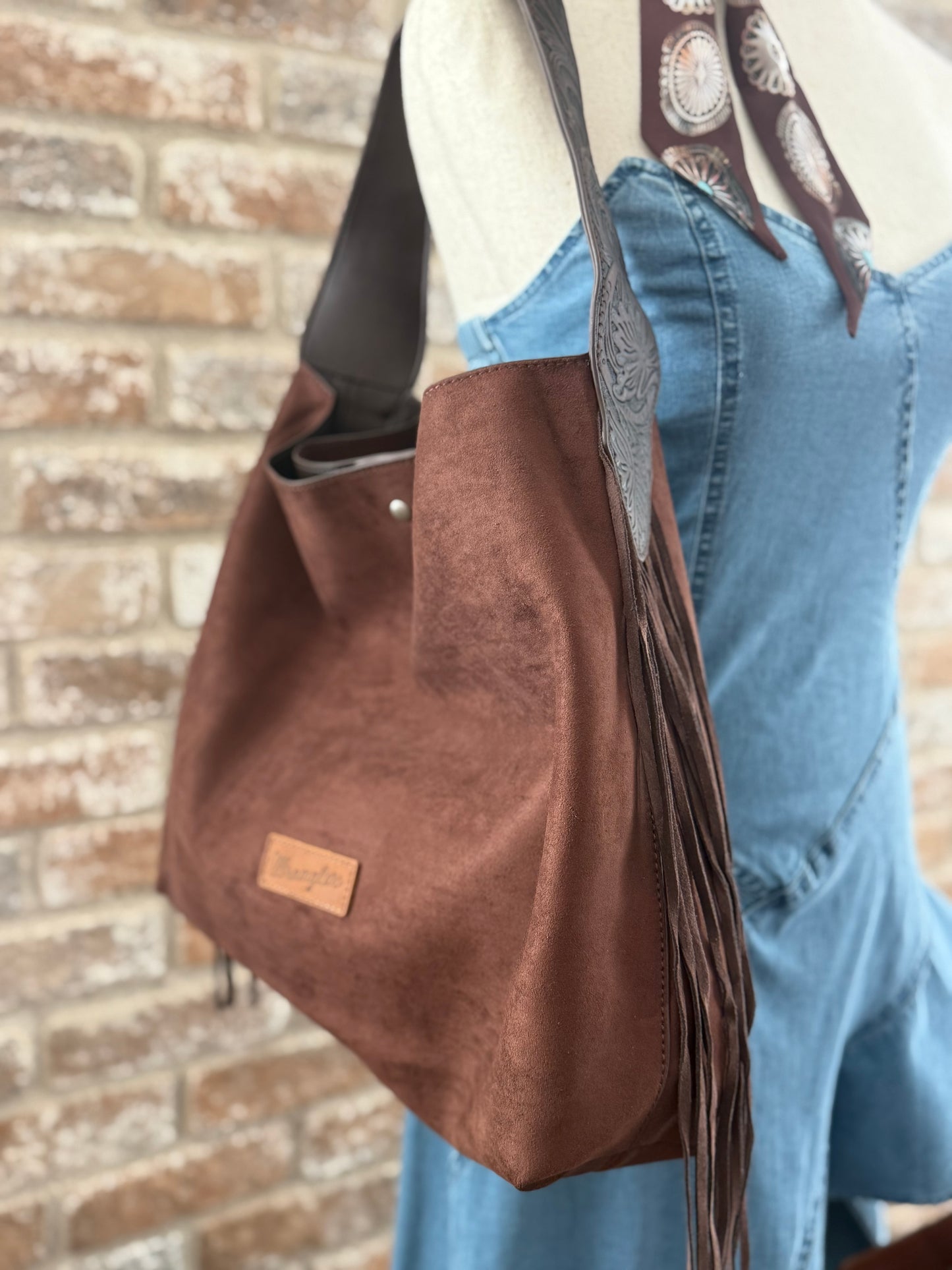 The Hobo Fringe Suede Bag