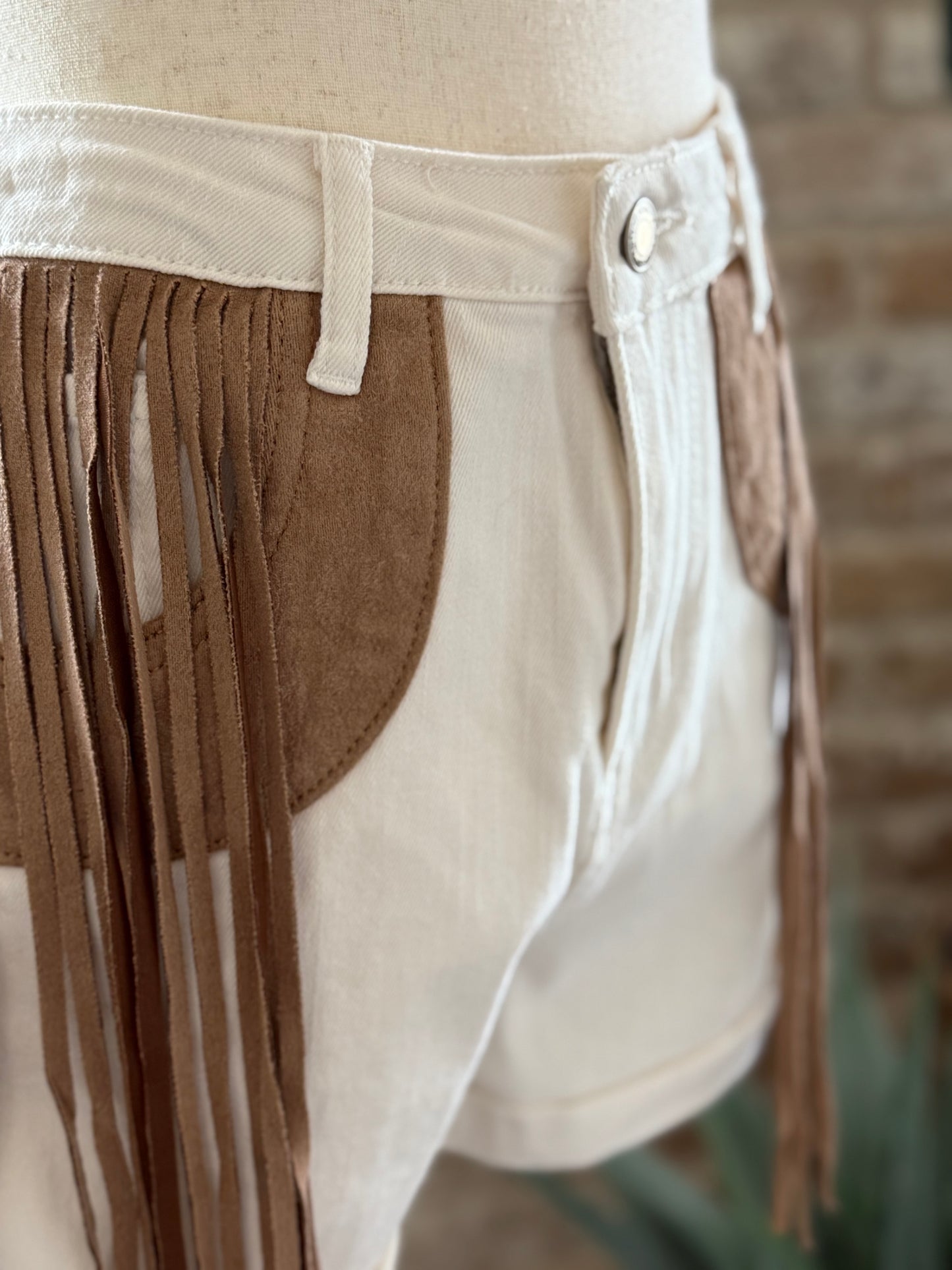 Vaquera Era Fringe Shorts