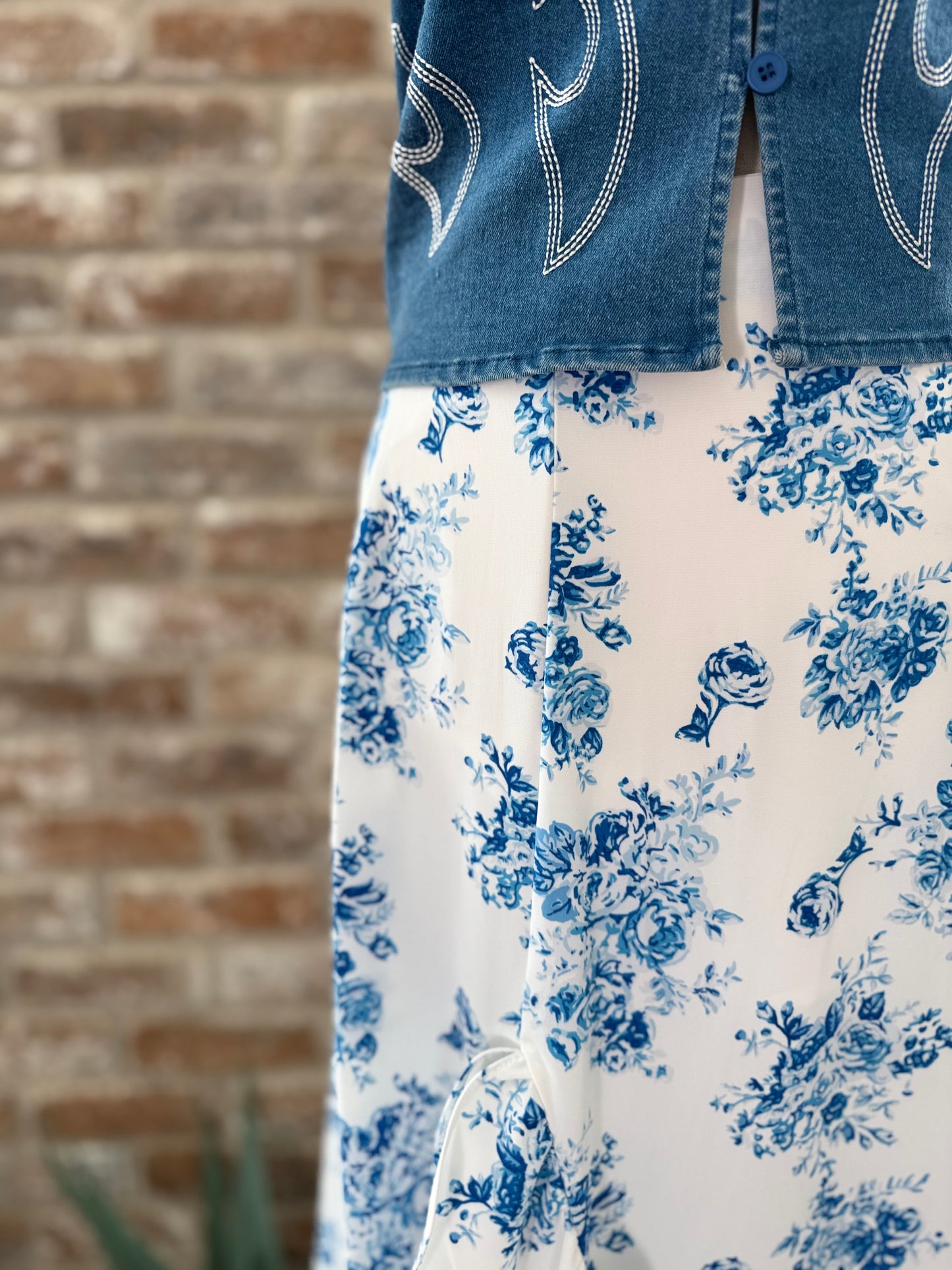 La Vie Ruffle Split Maxi Skirt