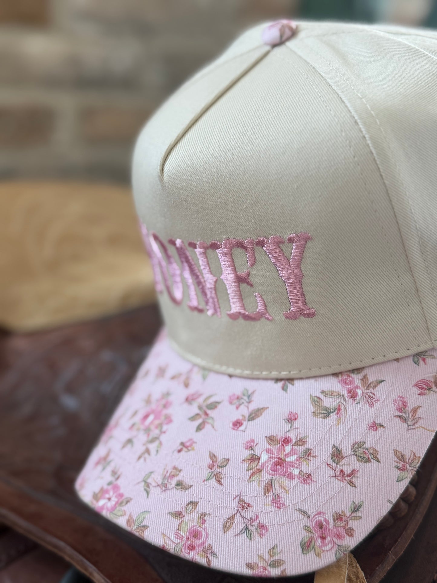 HONEY Floral Two-Tone Ball Cap