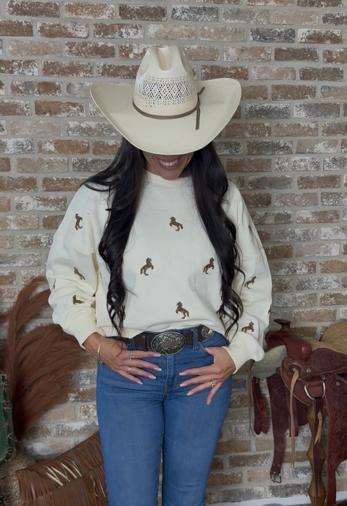 Horsin Around Crew Neck