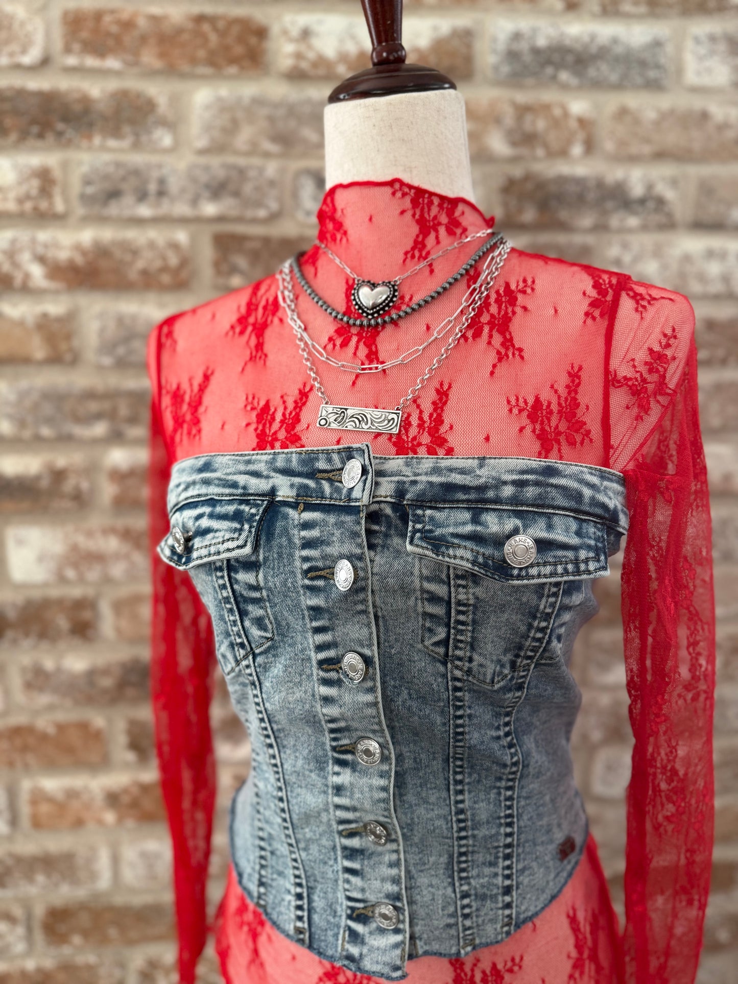 The Buckeye Denim Corset Top
