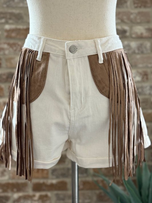 Vaquera Era Fringe Shorts