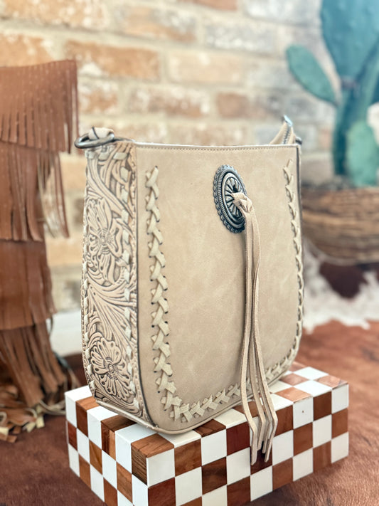 The Tooled Concho Crossbody