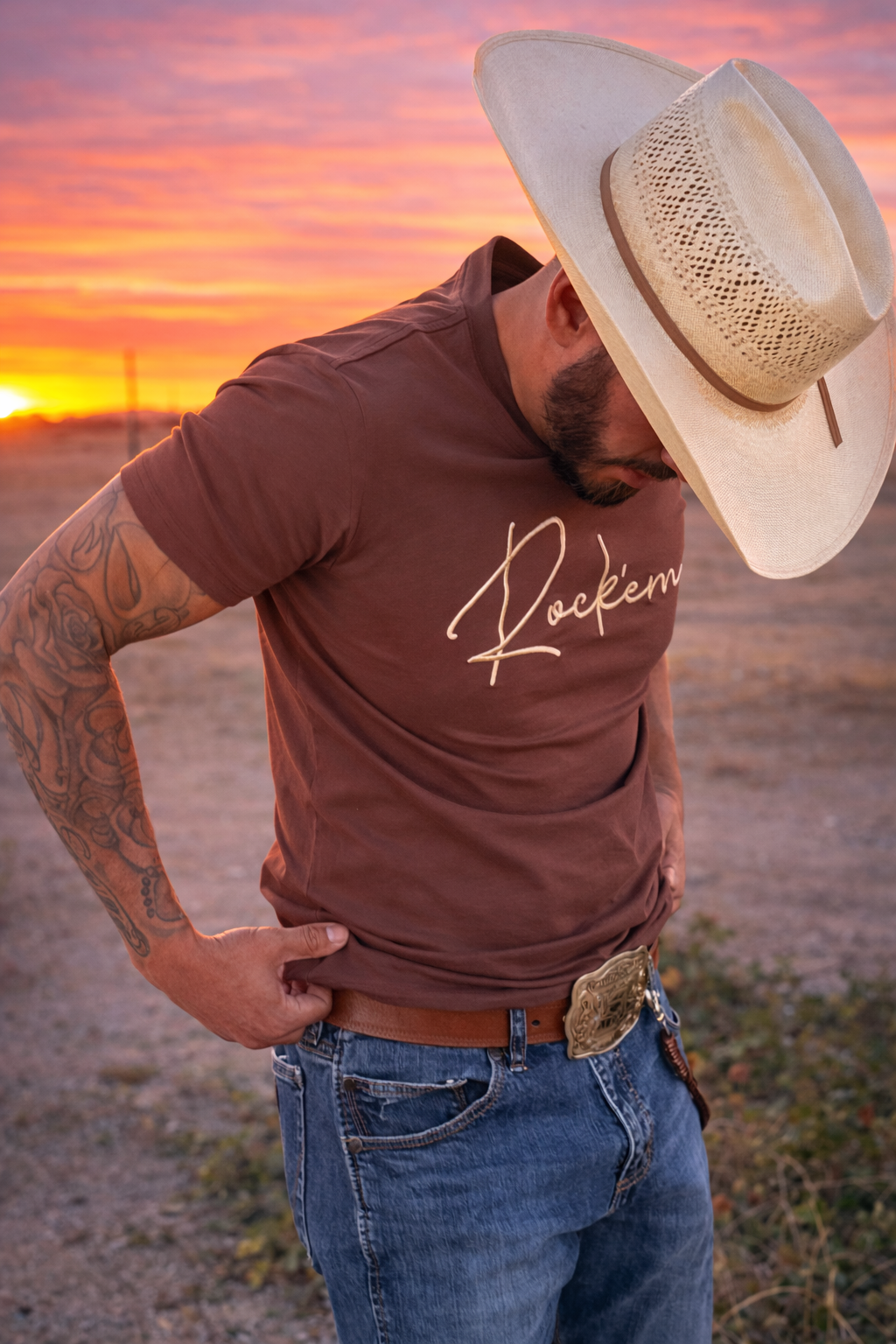 The Rock'em Puff Embroidered Tee