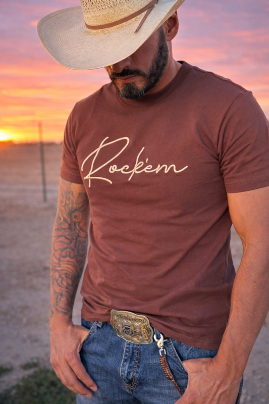 The Rock'em Puff Embroidered Tee