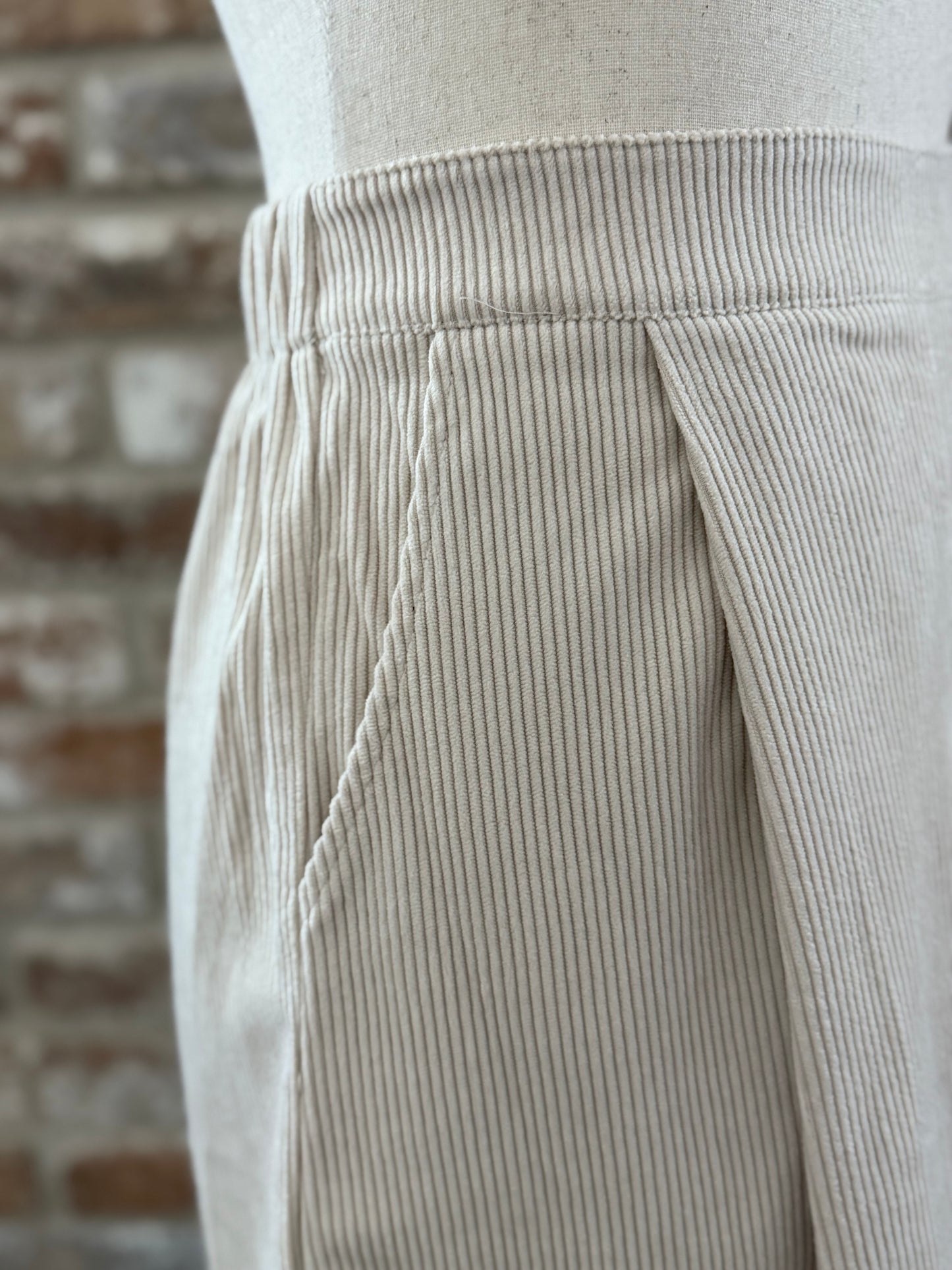 The Pleated Corduroy Skort