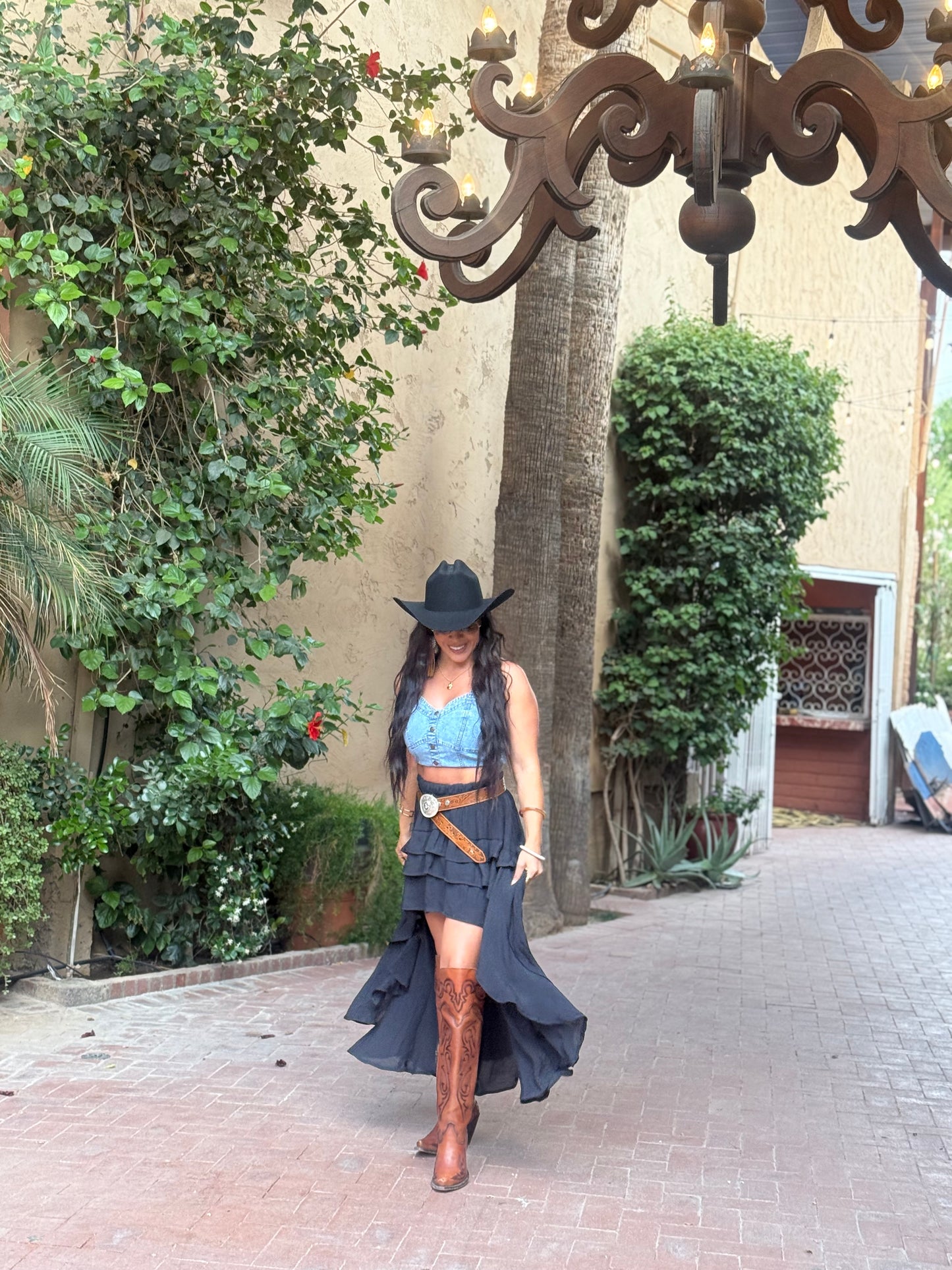 The Tiered Ruffle High-Low Skirt