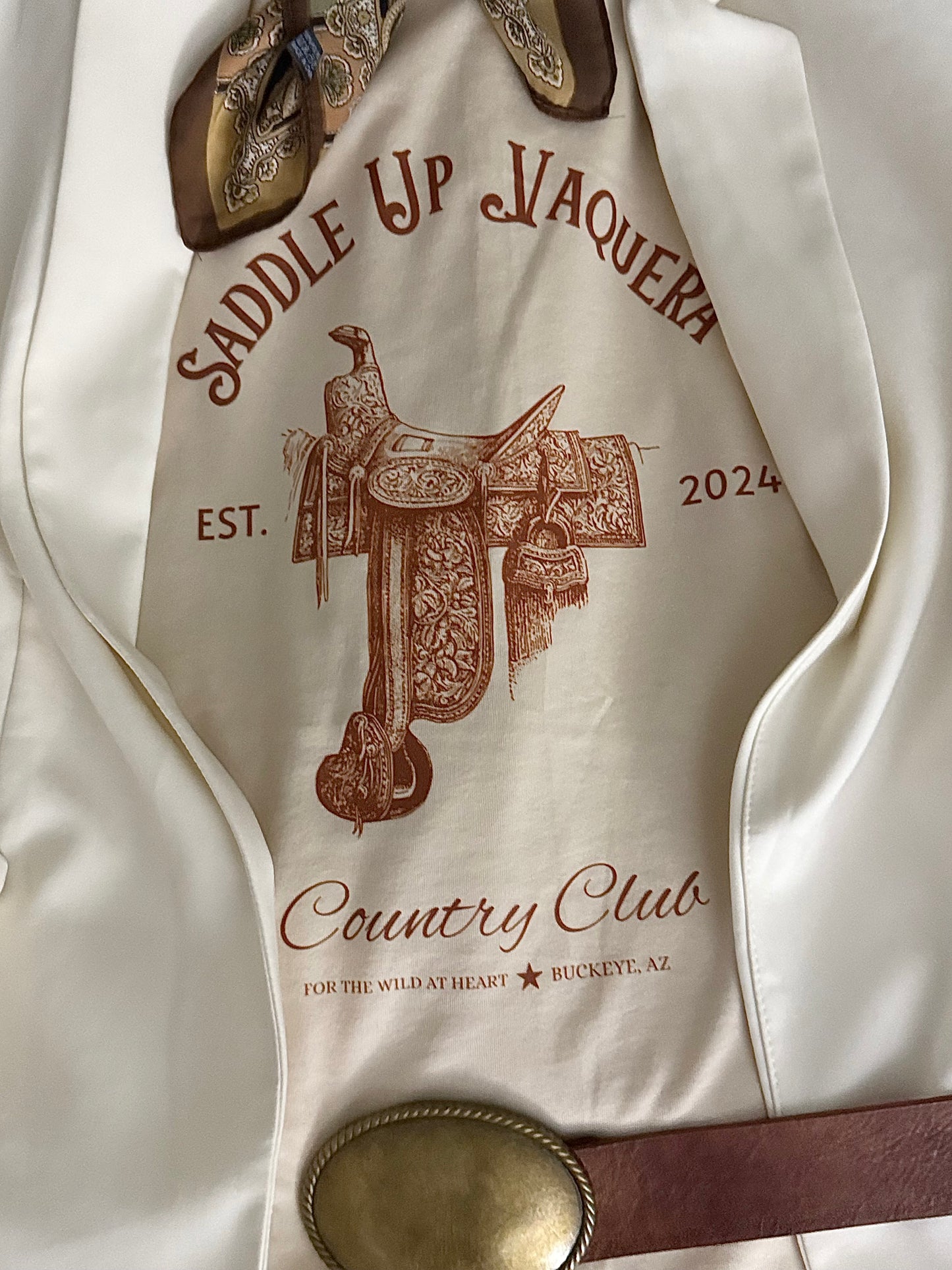 The Saddle Up Vaquera Country Club Tee