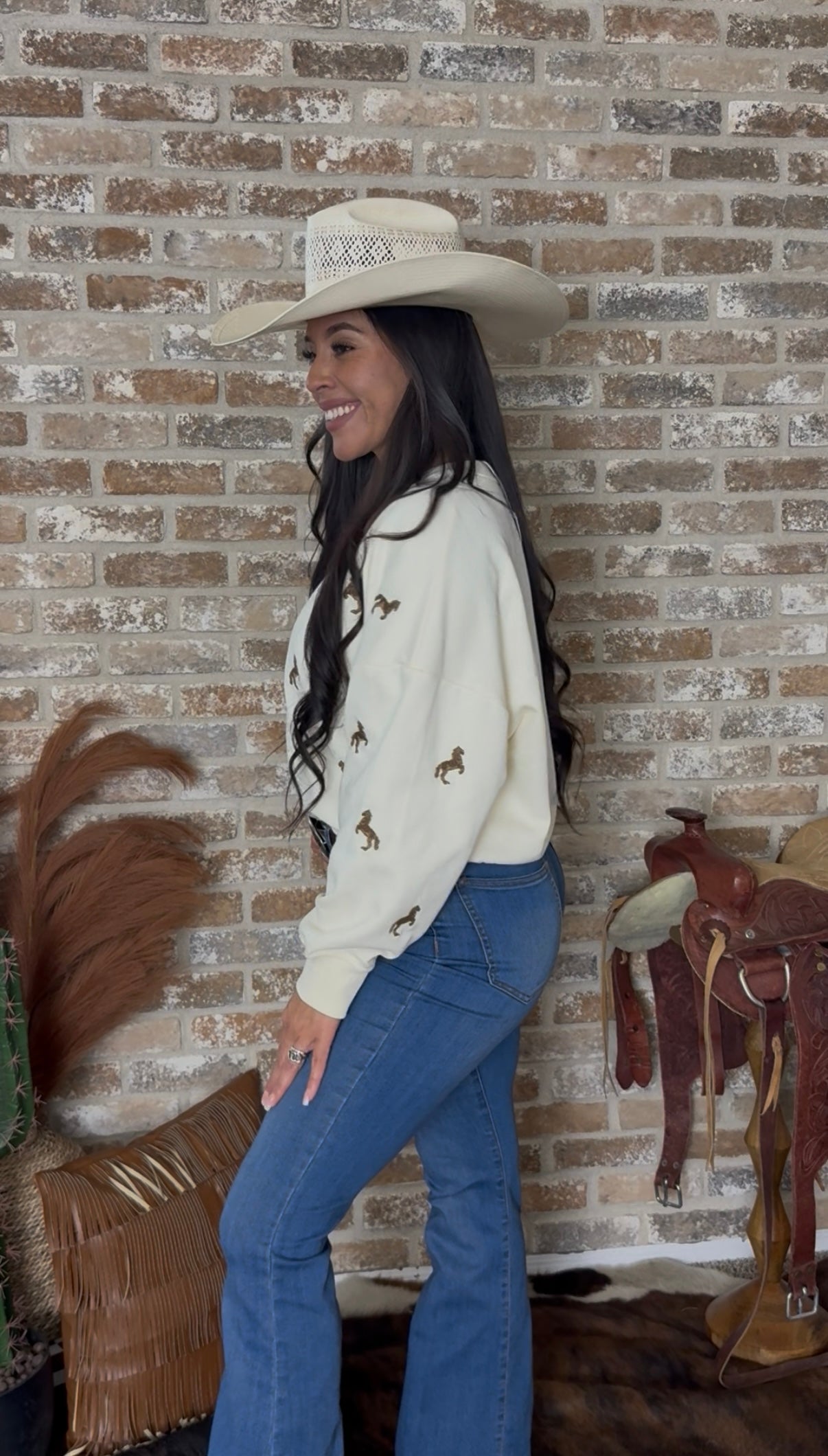 Horsin Around Crew Neck