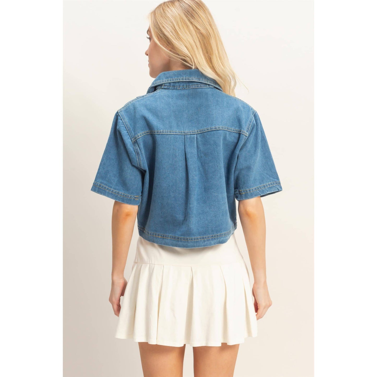 Denim Cropped Top