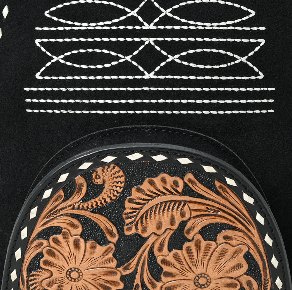 Floral Tooled Boot Stitch Backpack