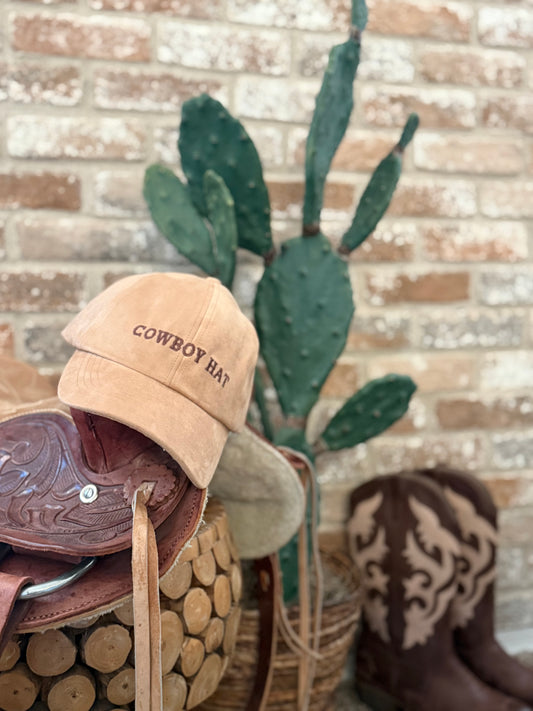 Cowboy Hat Embroidery Suede Fall Baseball Cap