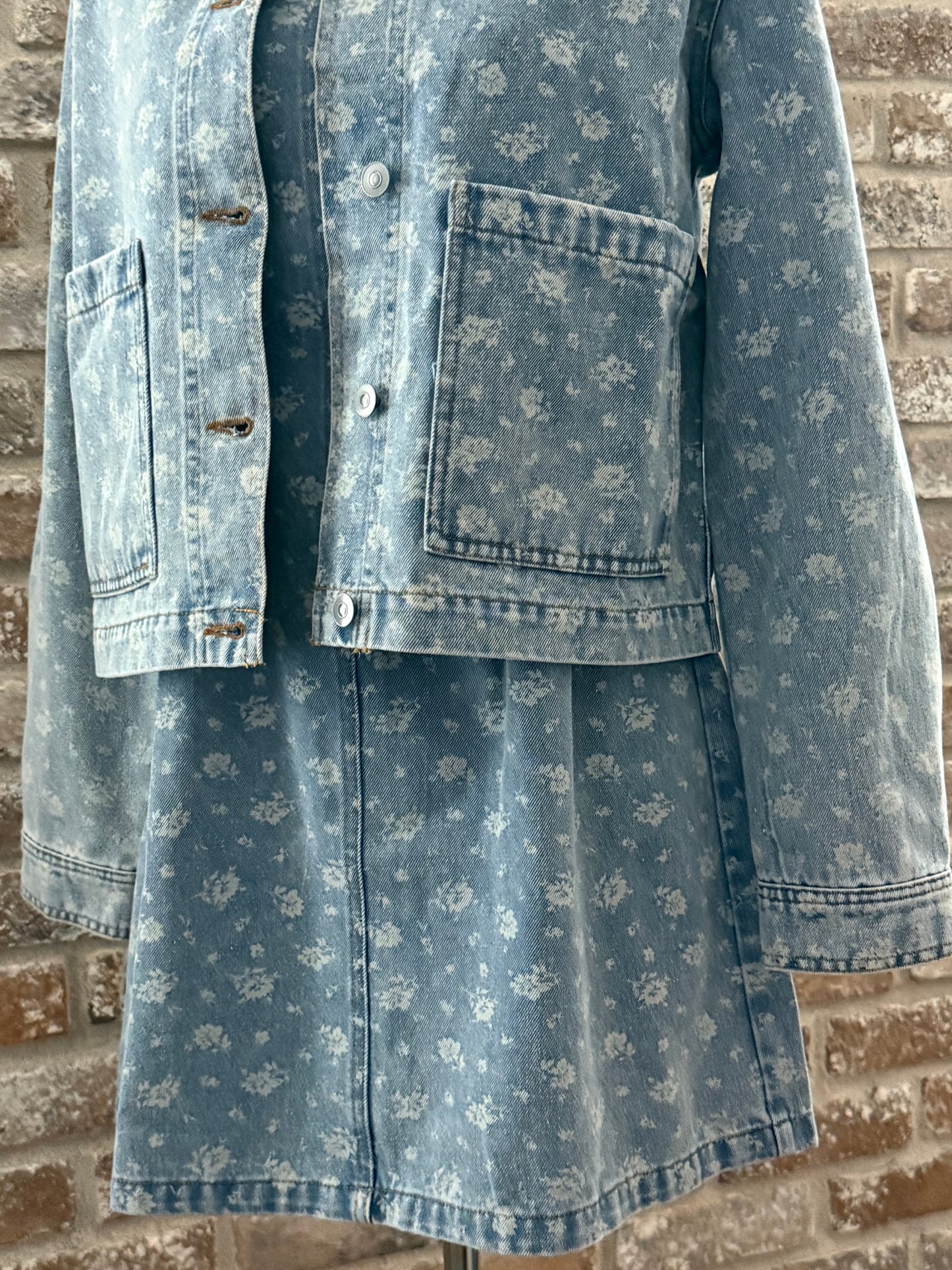 The Floral Washed Denim Jacket