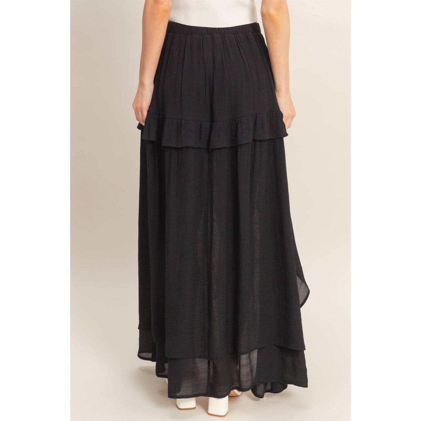 The Tiered Ruffle High-Low Skirt