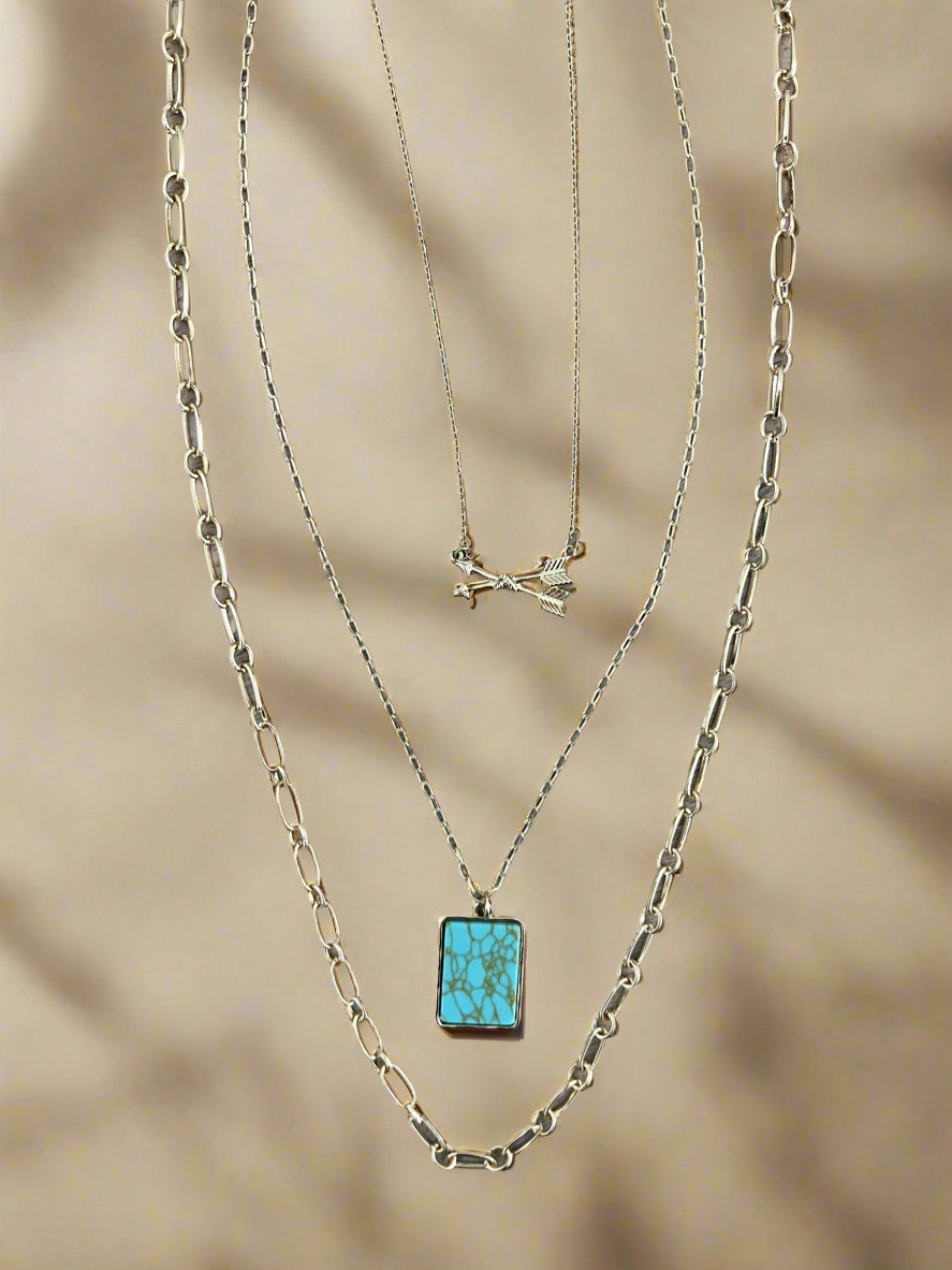 Bow and Arrow Stone Necklace
