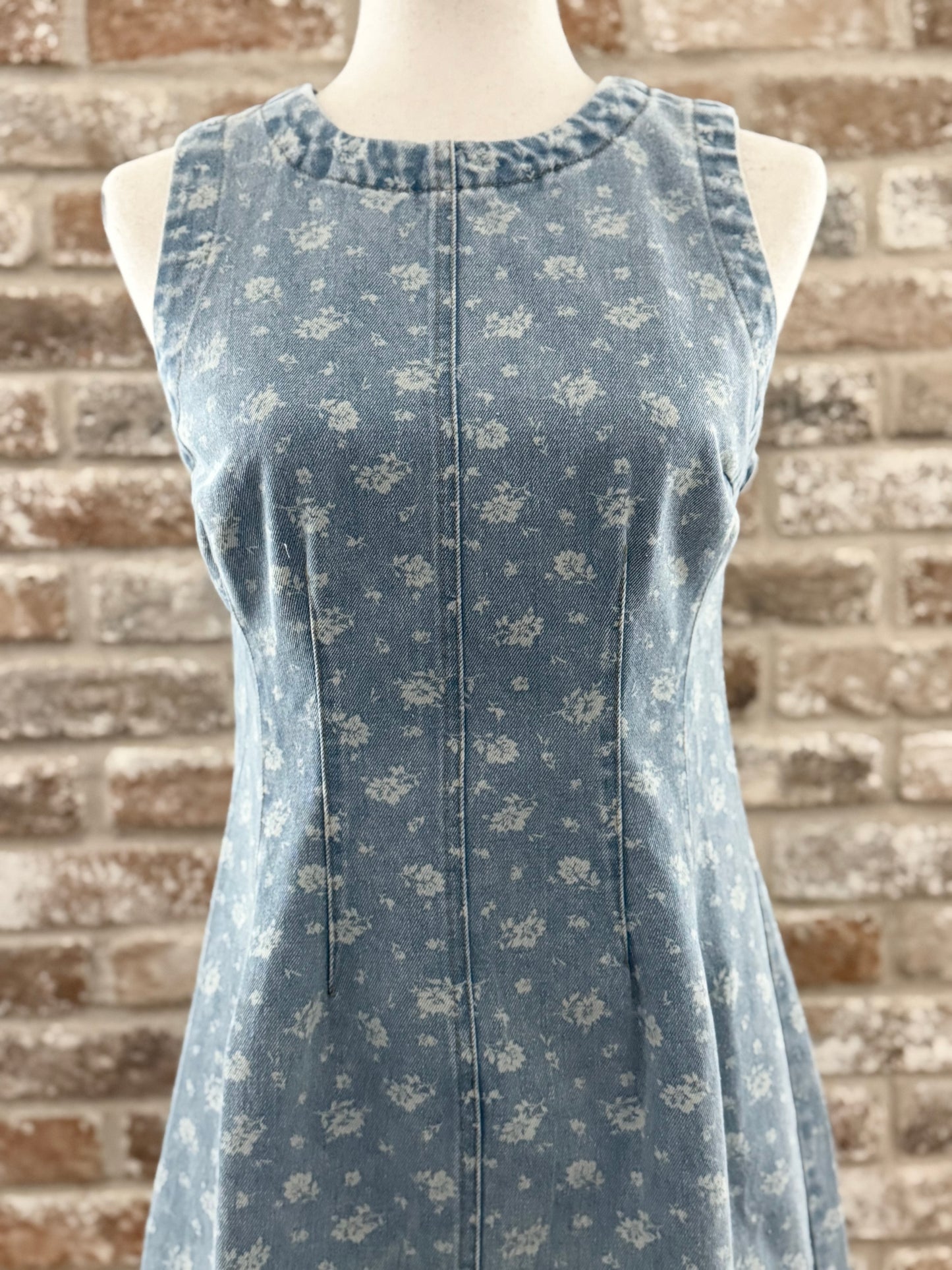 Walking Into Spring Denim Dress