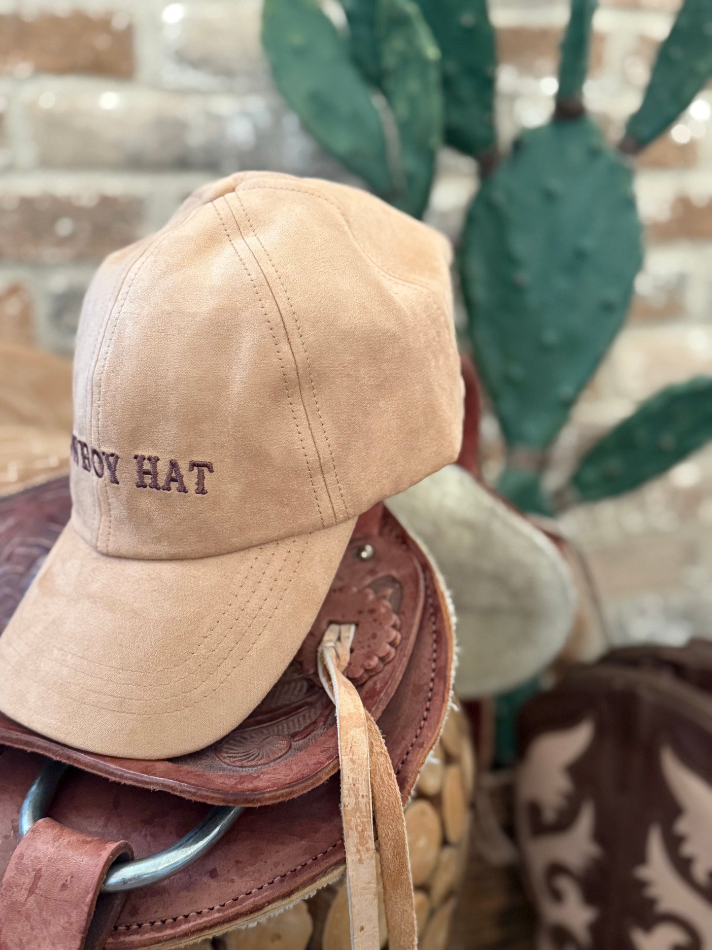 Cowboy Hat Embroidery Suede Fall Baseball Cap