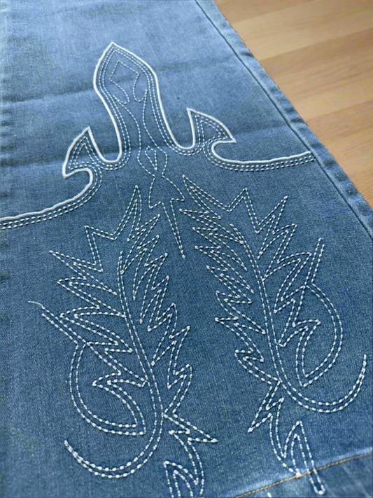 Desperado Boot Stitch Embroidered Flare Jeans