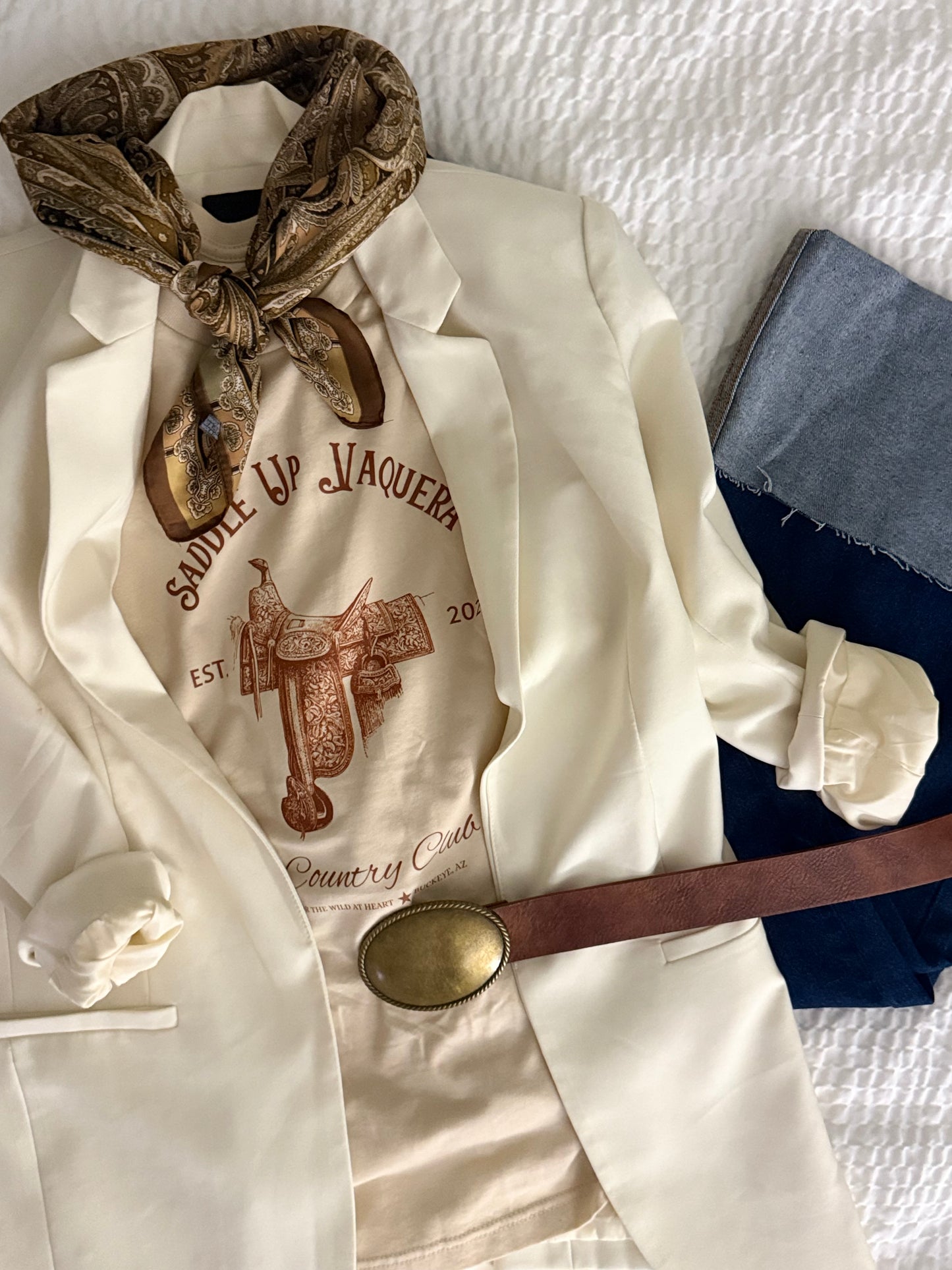 The Saddle Up Vaquera Country Club Tee