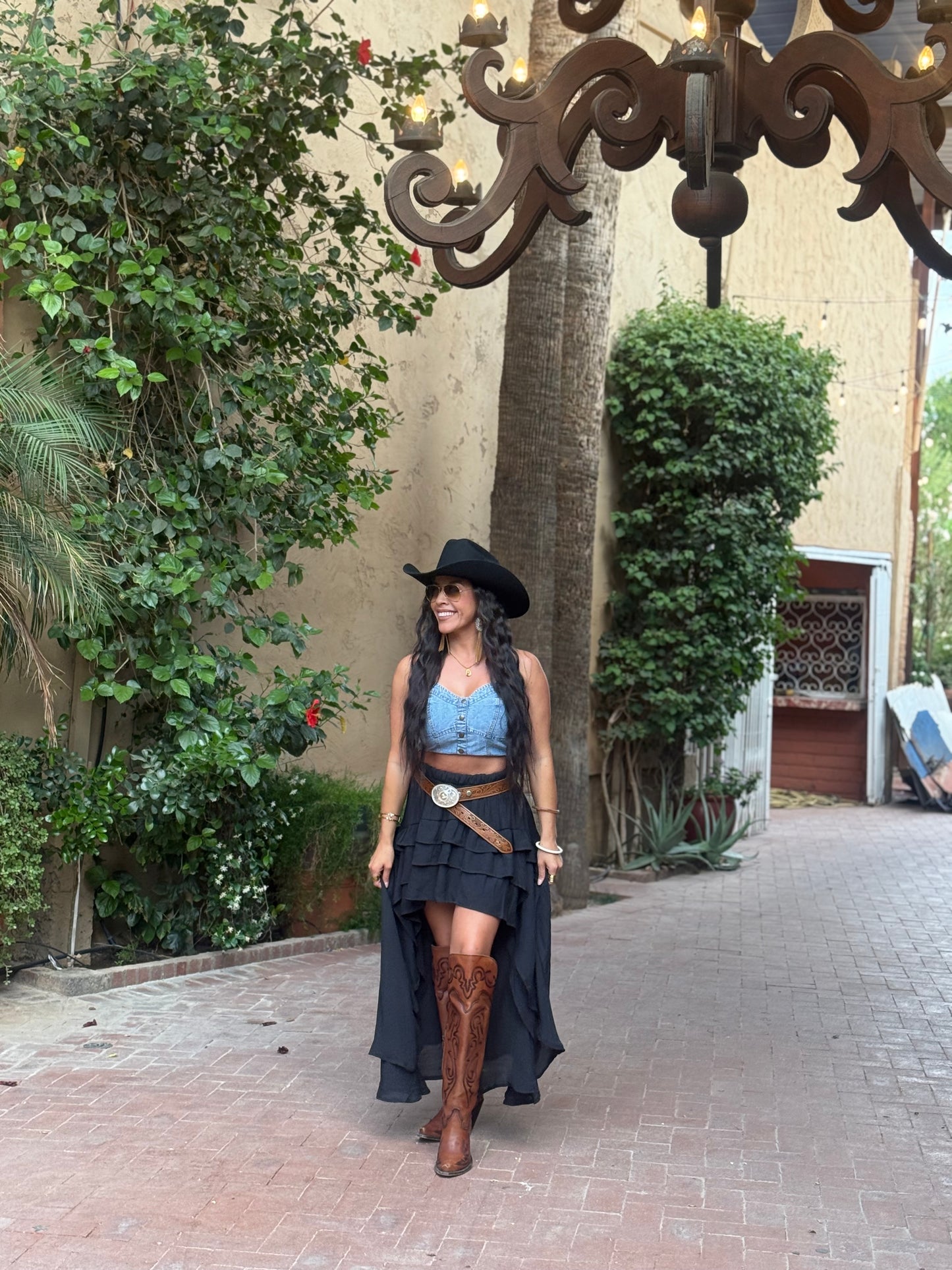 The Tiered Ruffle High-Low Skirt