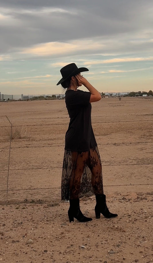 The Lace T-Shirt  Maxi Dress