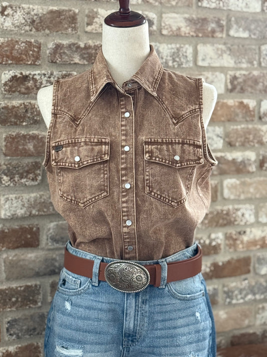 The Gena Mineral Wash Top
