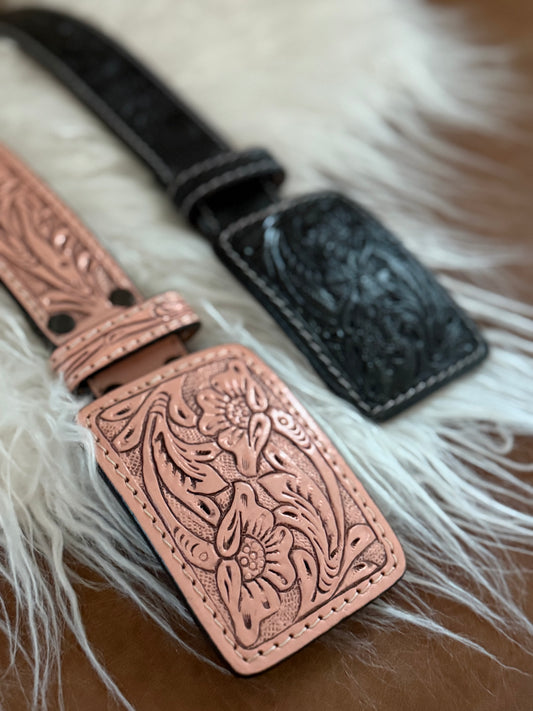 Socorro Leather Tooled Belt