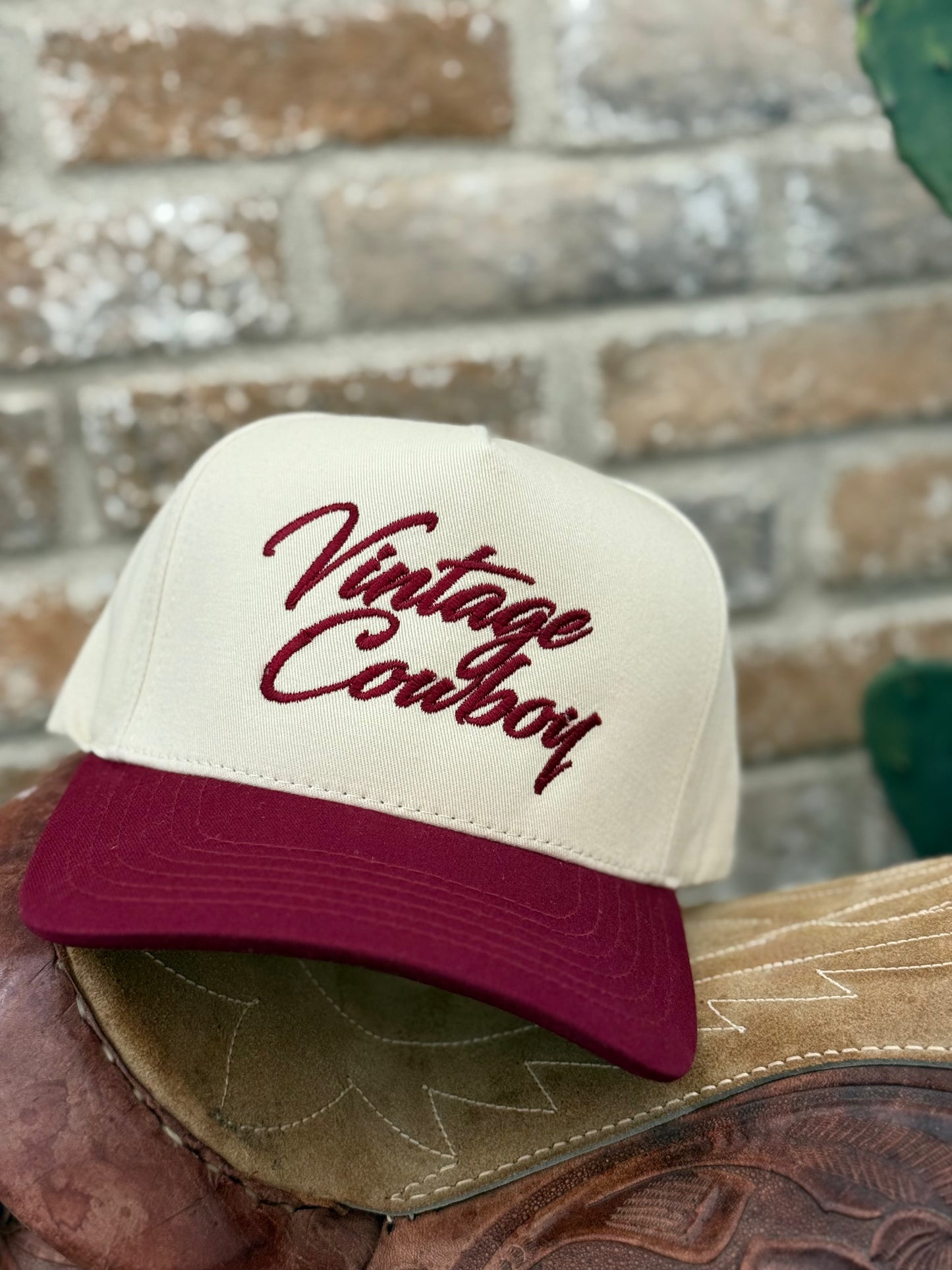 Vintage Cowboy Embroidery  Cap