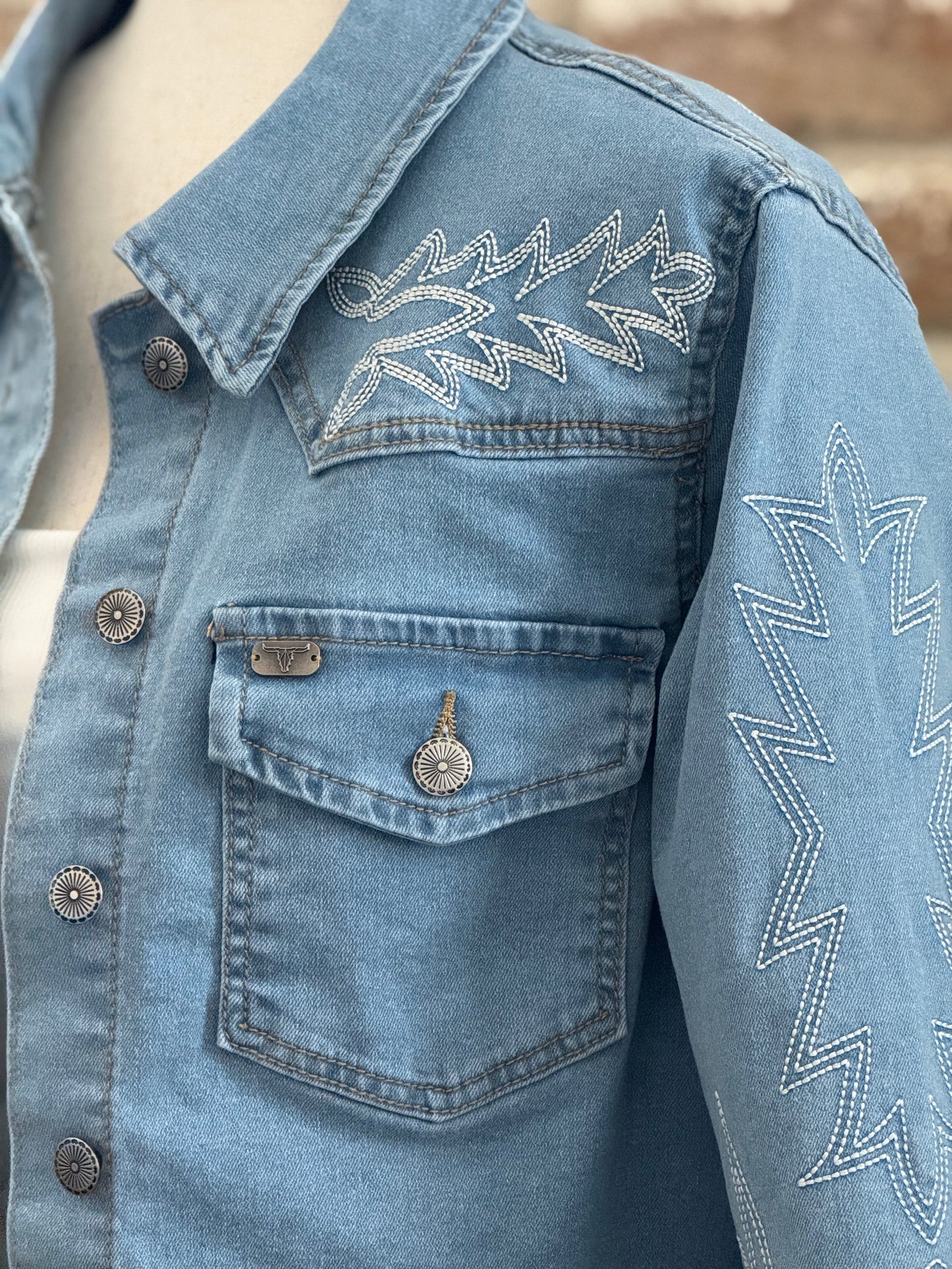 El Paso Boot Stitch Denim Jacket