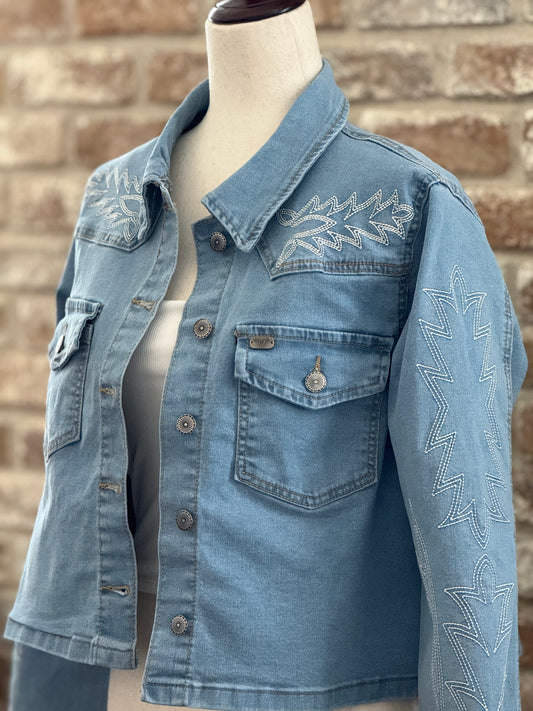 El Paso Boot Stitch Denim Jacket