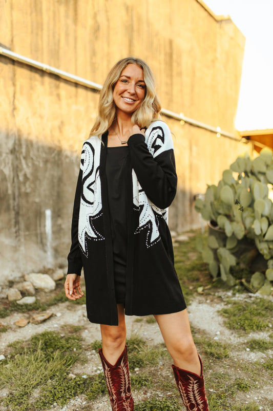 The Boot Scootin Reversible Cardigan